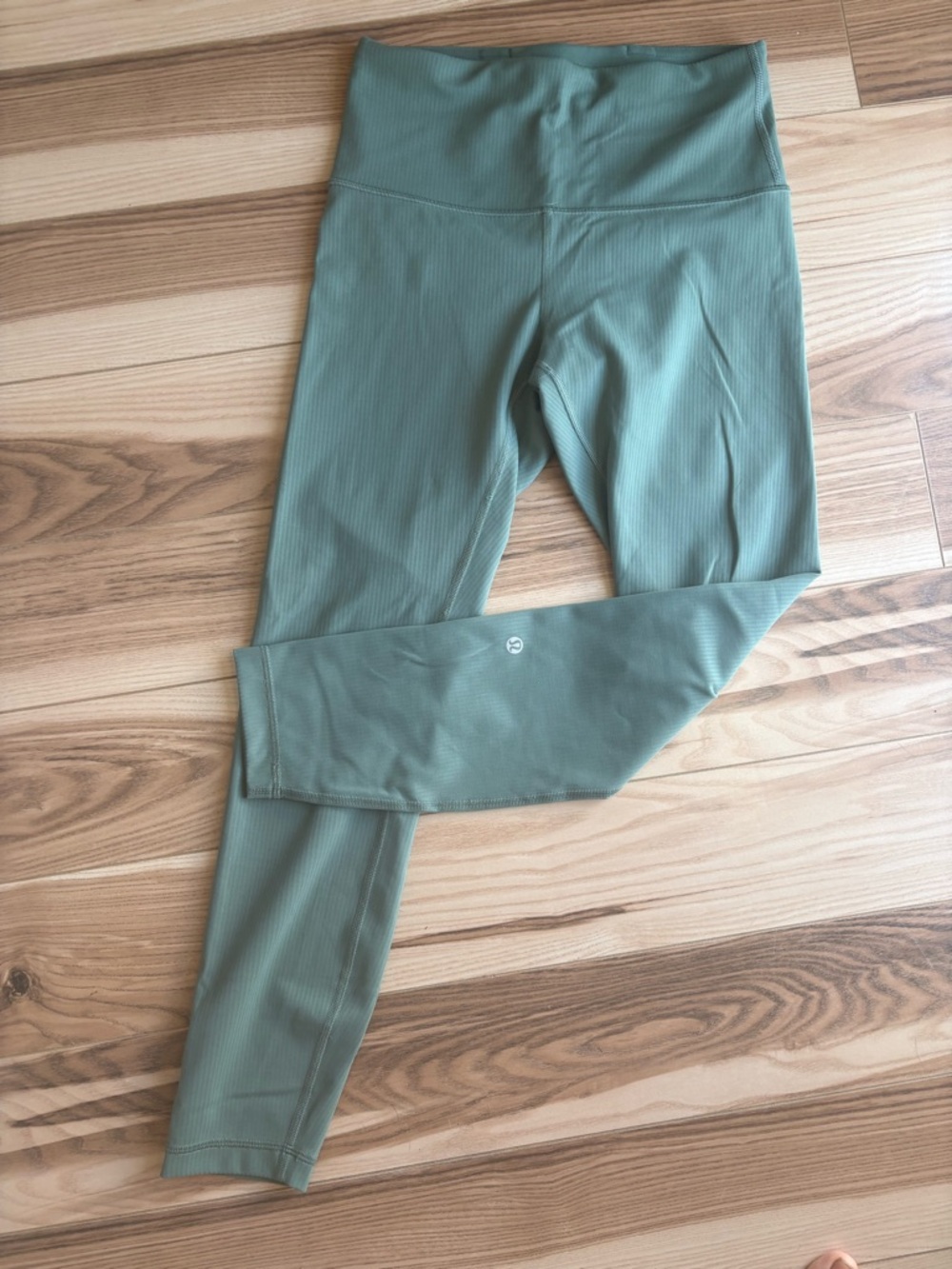 lululemon athletica Align Olive Green Ribbed High-Rise Leggings